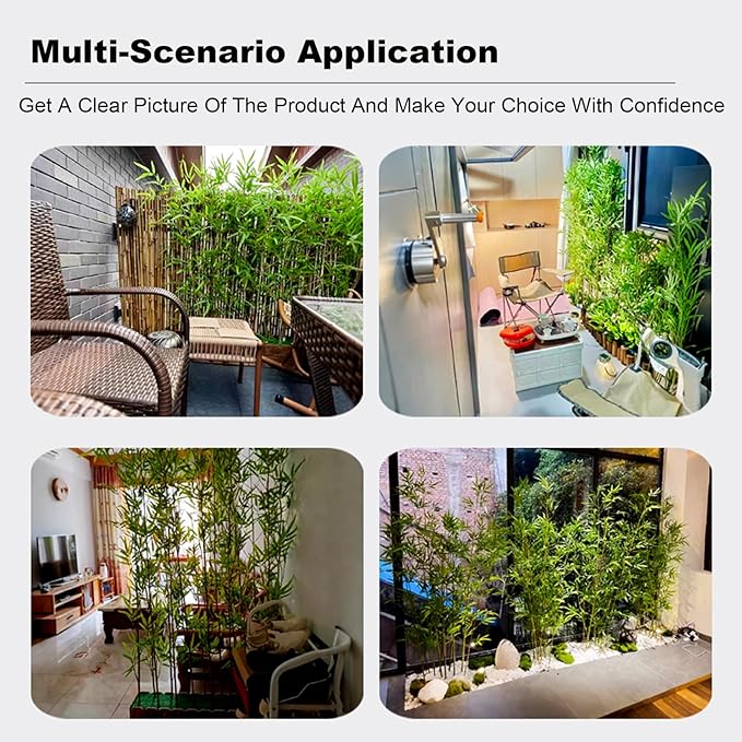 16-Pack 4ft Artificial Privacy Fence | Faux Plant with Realistic Silk Leaves for Indoor Decor & Outdoor Garden – UV-Protected, Waterproof Tall Screen Set
