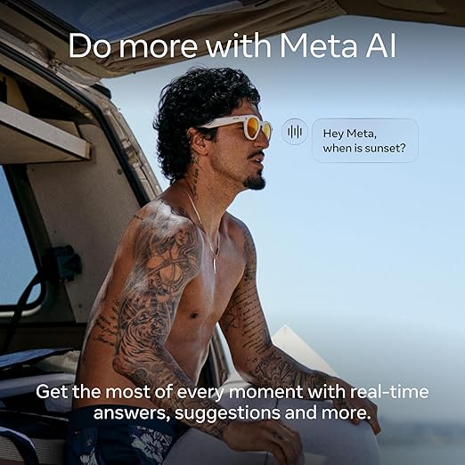 Oakley Meta HSTN, Black | Smart AI Glasses for Men, Women — Performance for Sports, Athletes — Camera, Audio, Video — 8 Hour Battery — 3K HD Resolution — Clear Lenses