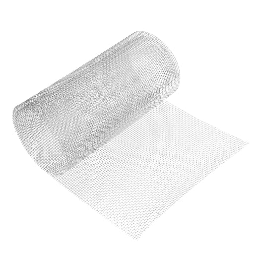 uxcell 6 Mesh 39" x 12" Woven Wire Mesh, 304 Stainless Steel Air Vent Filter