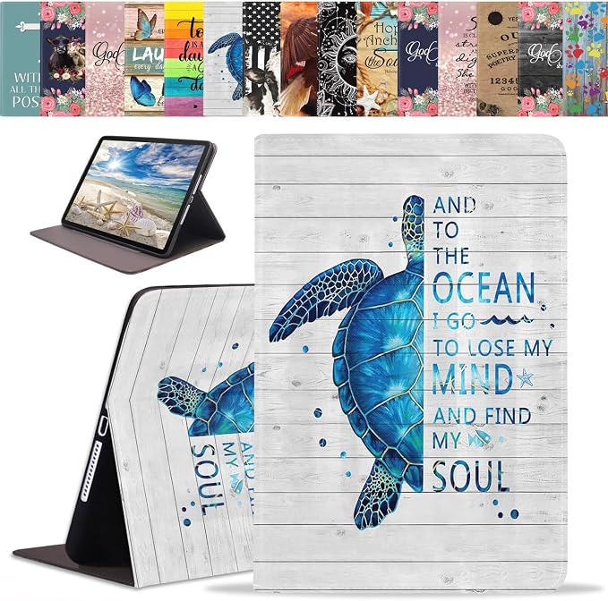 Case for iPad (A16) 11th Generation 11 Inch 2025 iPad 10th Generation 10.9 Inch 2022 Slim PU Leather Folio Smart Cover with Stand &amp Auto Wake/Sleep Bible Verse Psalm 46:10