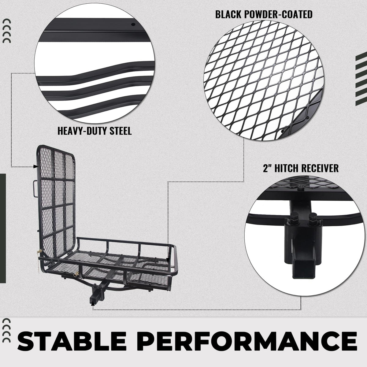 Mobility Carrier Wheelchair Electric Scooter Rack Hitch Disability Medical Ramp 500Lbs Capacity