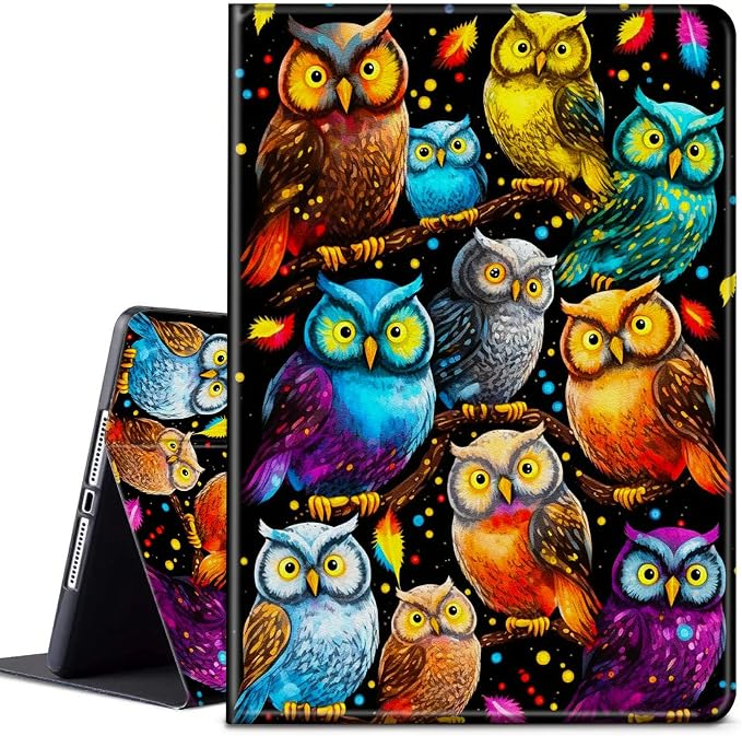 Case for Samsung Galaxy Tab A9 Plus 2023/A11 Plus 2025 11 inch Lightweight Protective PU Leather Smart Stand Cover with Auto Wake Sleep Tablet Case Cover - American Flag &amp Fish