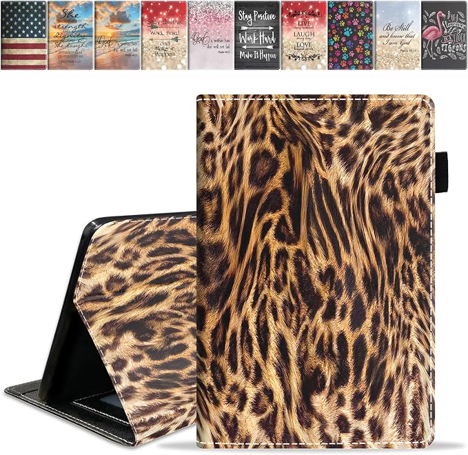 Case for Amazon Kindle Fire HD 8/Fire HD 8 Plus Tablet (12th/10th Generation 2024/2022/2020 Release) Slim PU Leather Cover with Card Slot &amp Auto Wake/Sleep African American Women