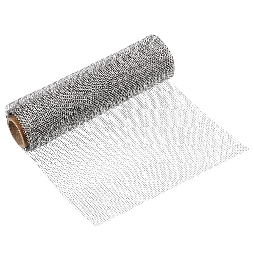 uxcell 10 Mesh 118" x 10" Woven Wire Mesh, 316 Stainless Steel Air Vent Filter