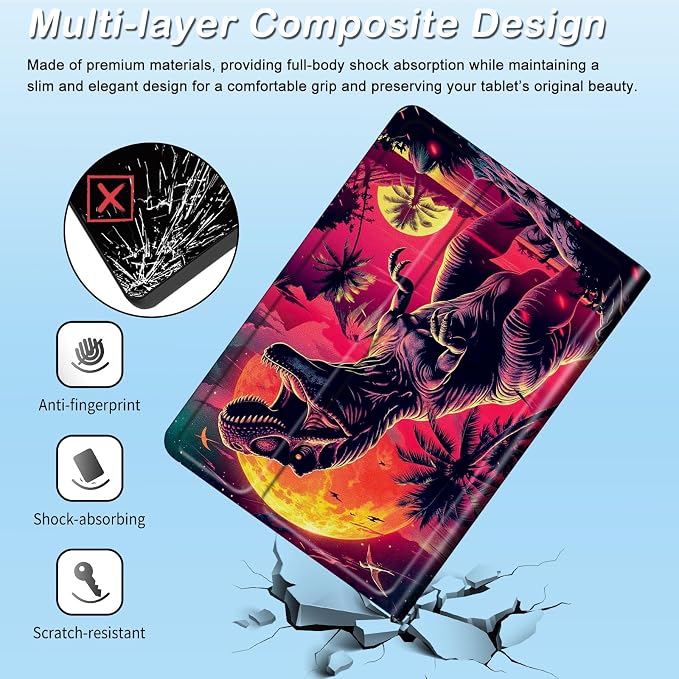 for 6 Kindle 2024 and 2022 (11th Generation) Case Slim Lightweight Smart Cover Case with Auto-Wake/Sleep for Kindle 2024Bald Eagle Flag