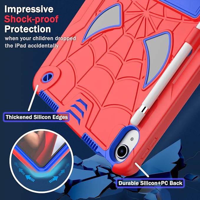 Dteck for iPad Air 3rd Gen (2019) / iPad Pro (2017) Case 10.5 Shockproof Protective Case with Kickstand Hard Plastic Shell 3-Layer Protection Drop Proof Sturdy Rugged Tablet Cover (Aqua+Rose)