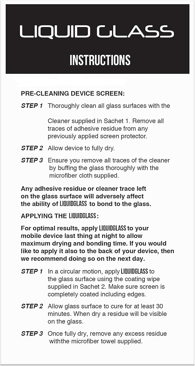Liquid Glass Screen Protector With $250 Screen Protection - Scratch Resistant Wipe On Coating for All Smartphones Tablets Smartwatches - Universal
