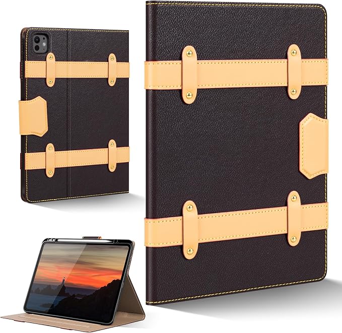 Case for iPad mini 7 (A17) ProiPad mini 7th/6th Gen (2024/2021) | Microfiber Leather Folio Cover with Adjustable Multi-angle StandAuto Sleep/WakeShockproof Protection CaseBlack