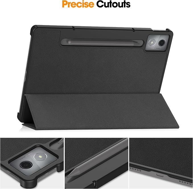 Gylint PU Leather Case for Lenovo Idea Tab Pro/Xiaoxin Pad Pro 12.7 Inch 2025 Ultra Thin Folding Folio Stand Protective Cover Black