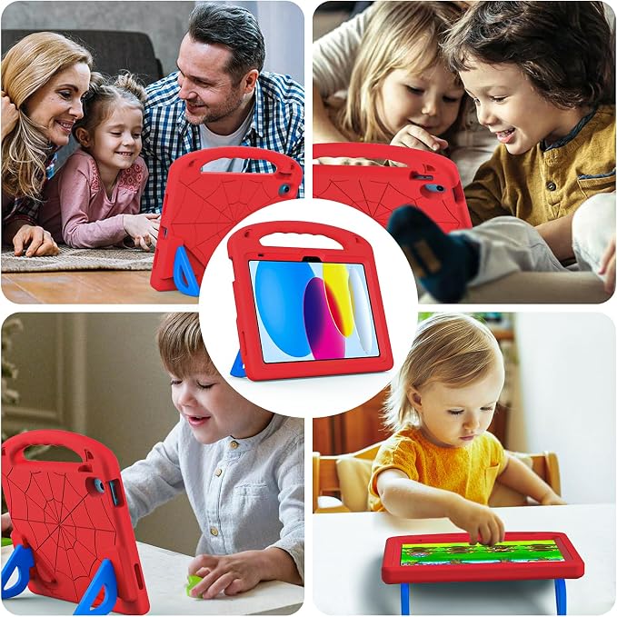 Kids Case for iPad 9th/8th/7th Gen. (10.2-inch 2021/2020/2019) | Shockproof Cover with Built-in Screen Protector and Stand Black