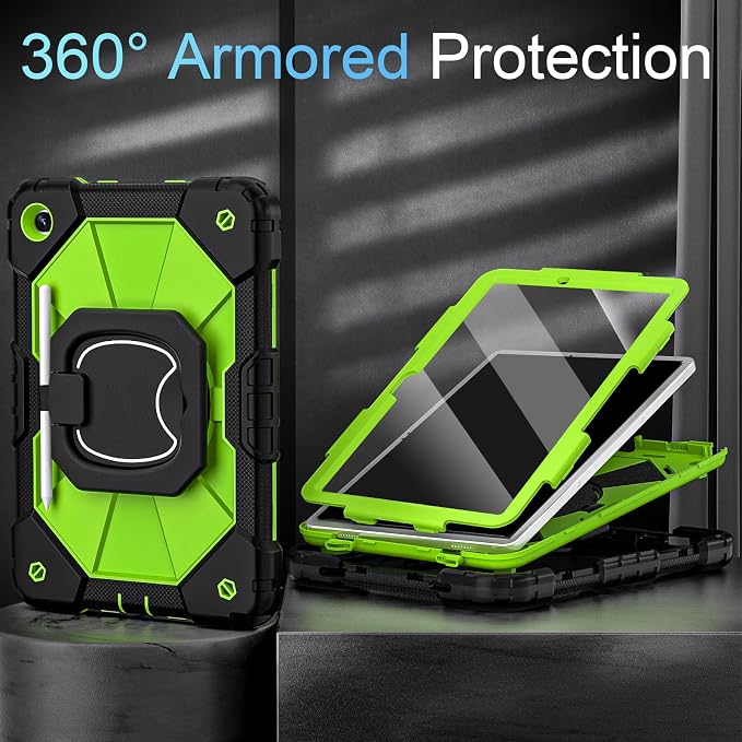 Auizotl Case for Samsung Galaxy Tab A11+/A9+ Plus 11 Inch with Screen Protector/Rotating Stand/Pen HolderMilitary Grade Shockproof Cover for Galaxy Tab A11 Plus /A9 Plus CasesBlack