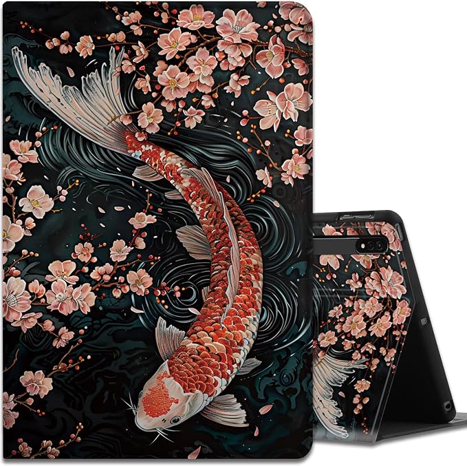 Case for Samsung Galaxy Tab A9 Plus 11 2023 Multi-Viewing Angles with Automatic Sleep/Wake Function for Samsung Galaxy A9+Tablet (SM-X210/X216/X218) American Flag Wolf