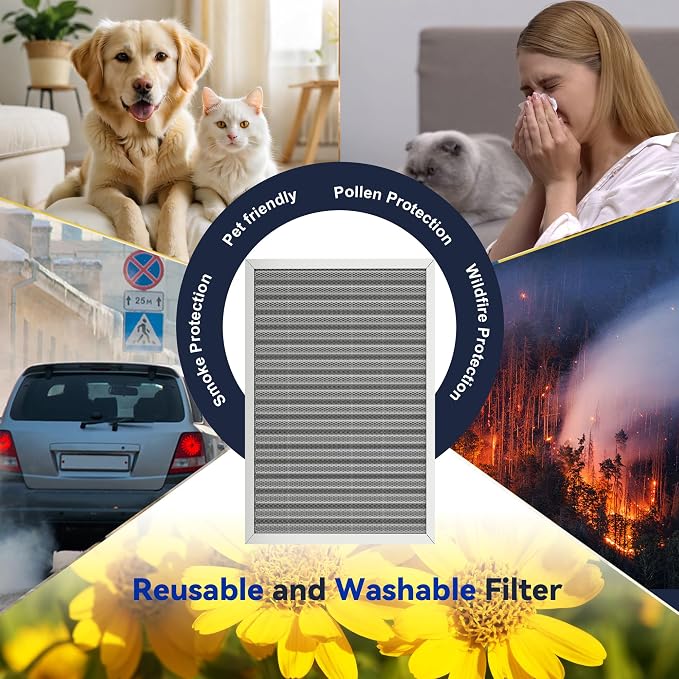 25x16x1 Reusable Air Filter, Electrostatic, Washable Lasts a Lifetime, Breathe