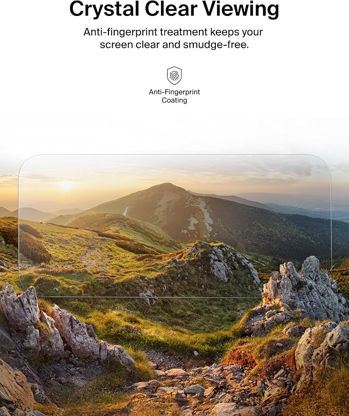 Belkin ScreenForce UltraGlass 2 Screen Protector for iPhone Air 25X Stronger Glass Scratch-Resistant &amp Impact Protection Easy Align Tray for Bubble-Free Application Made with Recycled Glass