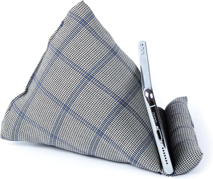 Handmade Phone Pillow Holder - The Wedge Mobile Device Stand - Fabric Phone Stand for All iPhones All Smartphones! 7 x 6.1 x 5.5 Inches (ABC)