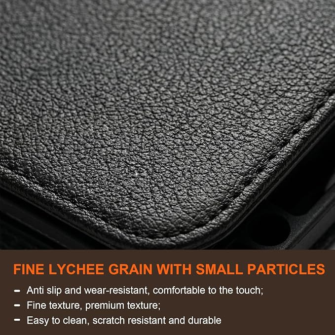 Leather Case for iPad 11th/10th Gen (11/10.9) Black | Genuine Leather Pencil Holder Adjustable Stand Magnetic Closure Auto Wake/Sleep