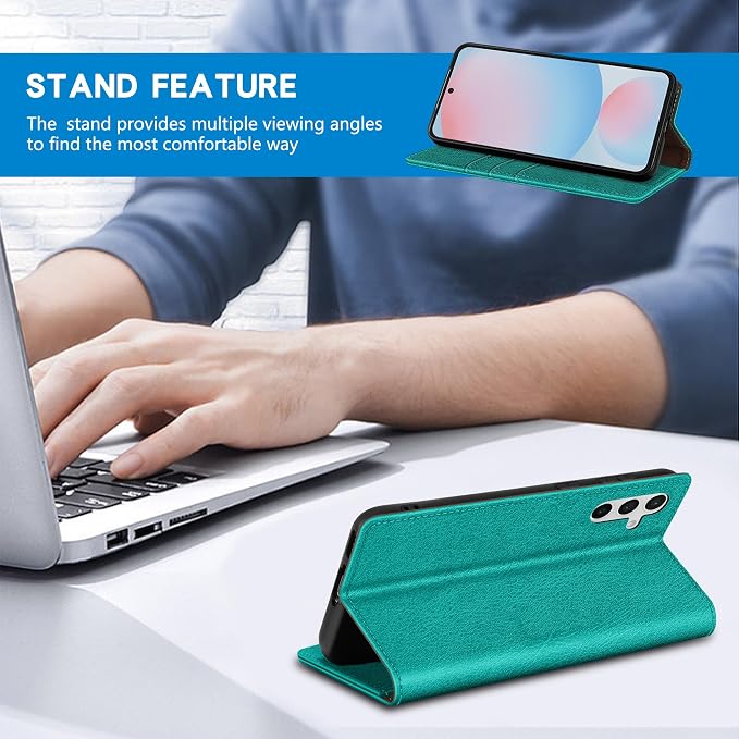 ZZXX for Samsung Galaxy S25 Wallet Case with [RFID Blocking] Card Slot Stand Strong Magnetic Leather Flip Fold Protective Phone Case for Samsung Galaxy S25 Case Wallet(Black-6.2 inch)