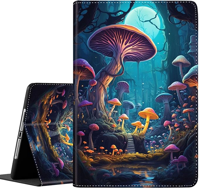 Case for Galaxy Tab A9 Plus ， Auto Sleep/Wake Multi-Angle Viewing Slim Folio Stand Cover for Samsung Galaxy Tab A9+/A9 Plus 11 Inch 2023 (SM-X210/X216/X218) Magic Mushrooms Fungus