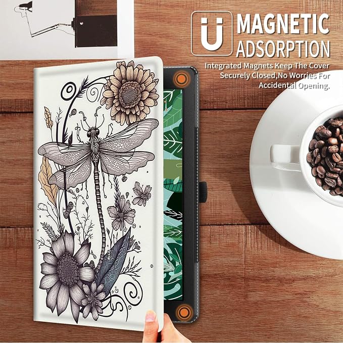FUYOCWE for iPad Pro 13 Inch Case (M47th Generation2024 Model A2925A2926A3007)PU Leather Slim Folding Stand Case for iPad 13 7th GenAuto Sleep Wake Cover -A Dream Catcher Wolf