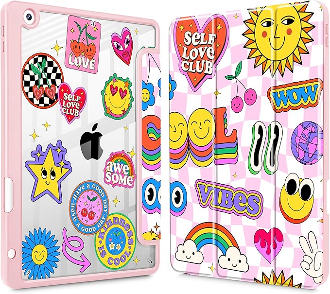 May Chen for iPad 9th Generation with Pencil Holder iPad 8th/7th Gen Case 10.2-inch [Penceil Holder] Trifold Stand Auto Wake/Sleep Clear TPU Protection Back Cover Ballet Shoes