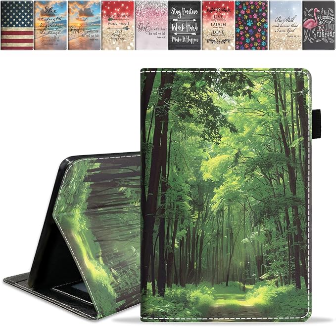 Case for Amazon Kindle Fire HD 8/Fire HD 8 Plus Tablet (12th/10th Generation 2024/2022/2020 Release) Slim PU Leather Cover with Card Slot &amp Auto Wake/Sleep African American Women