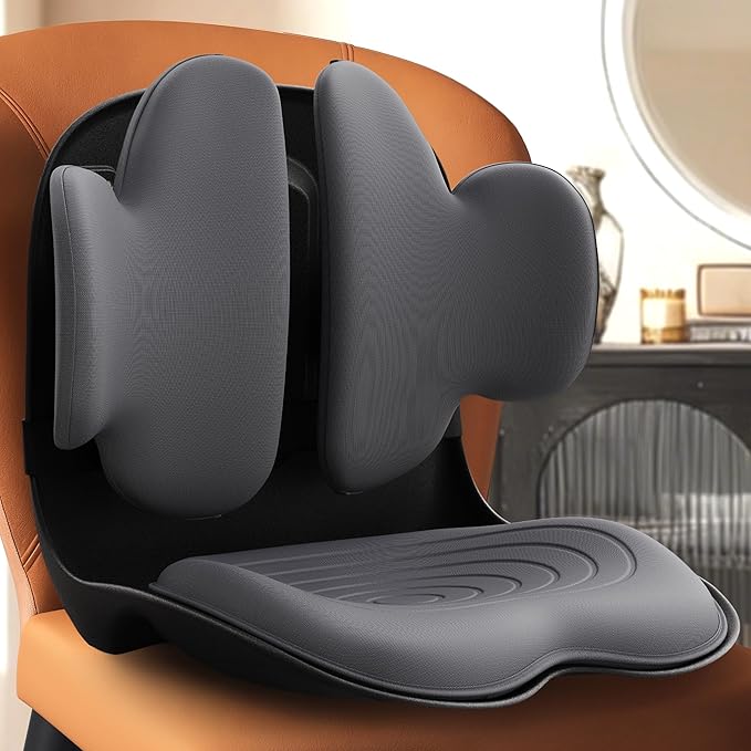CabSupport M3 Ergonomic Seat Cushion Dynamic Lumbar Support Spineseat Patented Spine Alignment Ergonomic Posture Corrector, Ideal for Seniors & Teens, Breathable Design for Home, Office, Car& Gaming