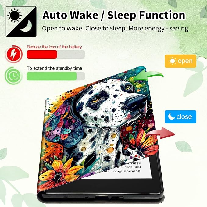 Case for 10.2 Kindle Scribe (2024/2022 Release) Slim PU Leather Lightweight Adjustable Stand Smart Shell Cover with Auto Wake/Sleep for 10.2 Amazon Kindle Scribe E-ReaderA Dog