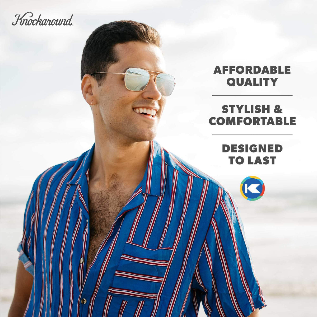 Knockaround Polarized Navigator Sunglasses for Men & Women - UV Protection