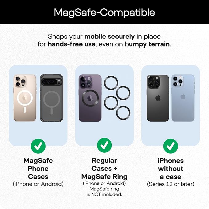 Maxby Fridge Magnetic Phone Holder Compatible with MagSafe Attaches Magnetically to Refrigerator Door or Side.