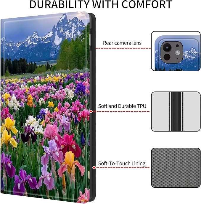 Case for iPad (A16) 11th Generation 11 Inch (2025)/ iPad 10th Generation 10.9 inch 2022Slim PU Leather Smart Cases Covers with Auto Wake/Sleep-Beast Roared