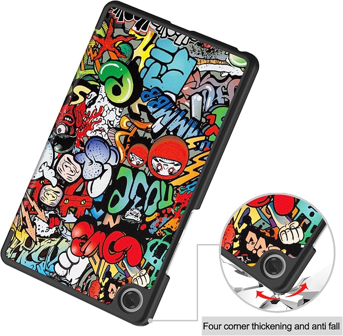 Smart Case for Lenovo Tab One / K9 8.7 Inch 2025 TB305XU/TB305FU Lightweight Trifold Stand Cover Auto Wake Sleep Blackish Green