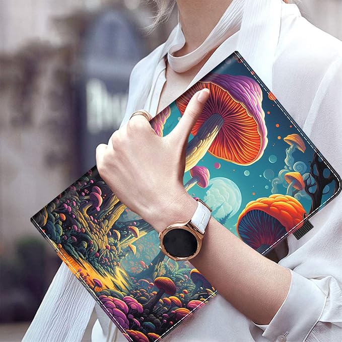 Case for All-New Amazon Fire HD 10 and 10 Plus Tablet (13th/11th Generation 2023/2021 Release) 10.1 Multi-Angle Smart Stand Cover Auto Sleep/Wake Skull and Fire