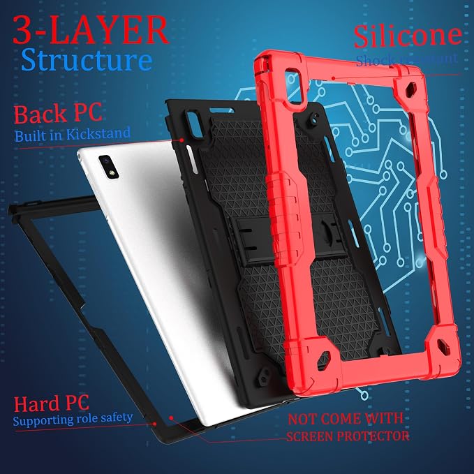 case for BYYBUO SmartPad A10_L 10.1 inch Android Tablet Shockproof Kids Friendly Protective Case+Shoulder Strap Kickstand for BYYBUO SmartPad A10 10.1 inch Tablet (Black)