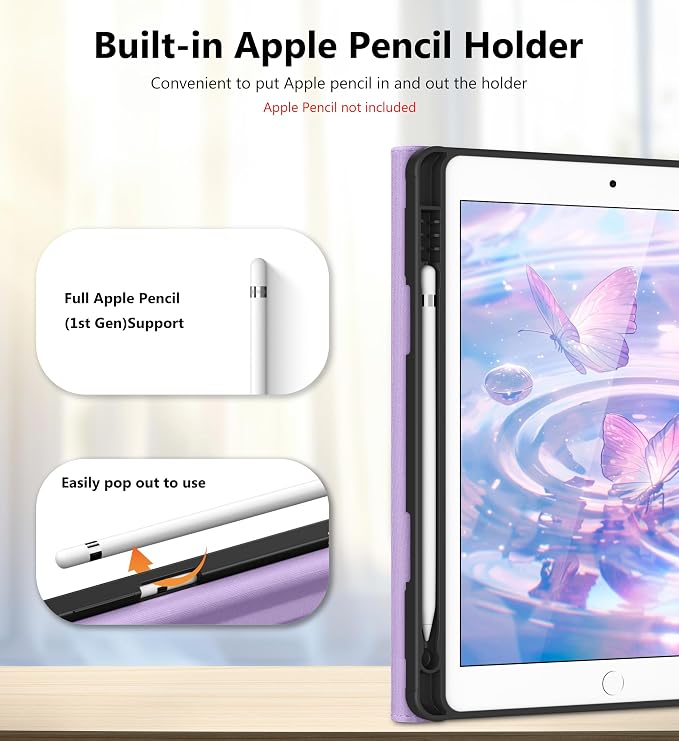 DTTO for iPad 9th/8th/7th Gen Case 10.2 Inch (2021/2020/2019) Brown | 360 Degree Rotating Premium Faux Leather Folio Stand Cover with Pencil Holder Auto Sleep/Wake Multiple Angles Hand Strap