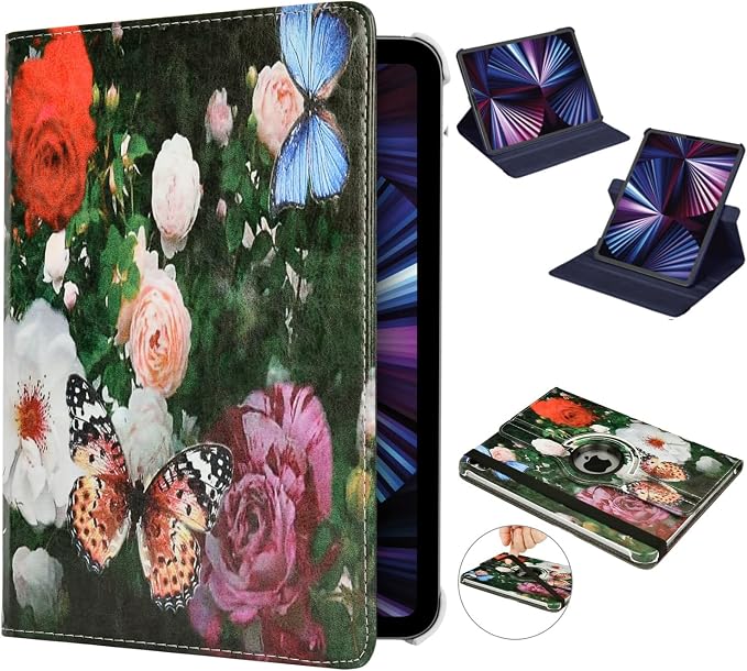 Case for iPad 10th Generation 10.9 Inch 2022 Released Model Number: A2696 A2757 A2777-360 Degree Rotating Protective Stand Cover with Auto Sleep/Wake (Animal)