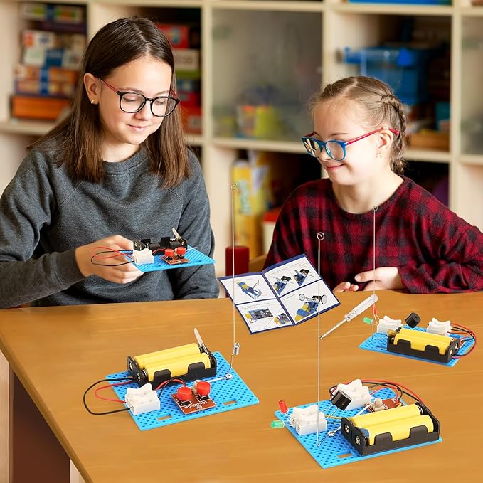 3 Set Telegraph STEM Kits Bulk, Science Kits for Kids Age 8-12, Engineering STEM Building Toys for Boys Ages 8-13, Crafts for Boys Girls 8-10, Build A Coding Robot 10-12