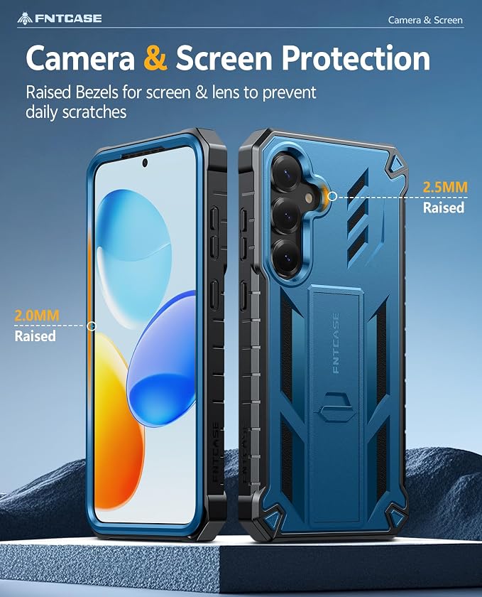 FNTCASE for 11 Pro XL Case Rugged Kickstand 2 Front Frames Black | Built-in Screen Protector 20FT Military-Grade Drop Protection Rugged Heavy Duty Shockproof Full Body Protective Cover