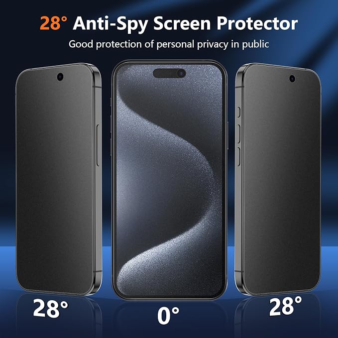 [2 Pack] Matte Privacy Glass Screen Protector Designed for iPhone 11 / iPhone XR Anti-Glare Anti-Fingerprint Install Frame 9H Tempered Glass