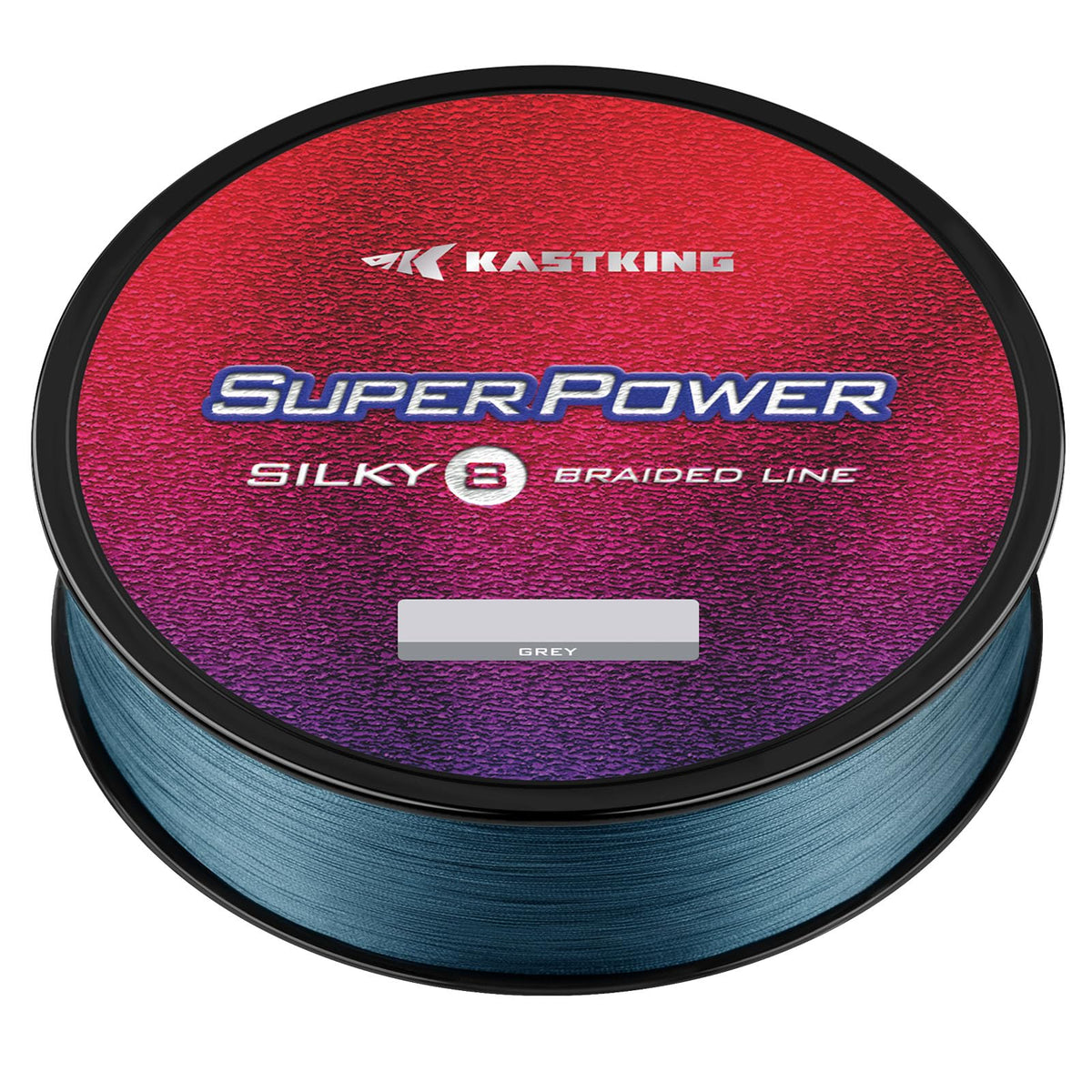 KastKing Superpower Silky8 Braided Fishing Line, Gray, 8 Strand, 20LB, 150Yds
