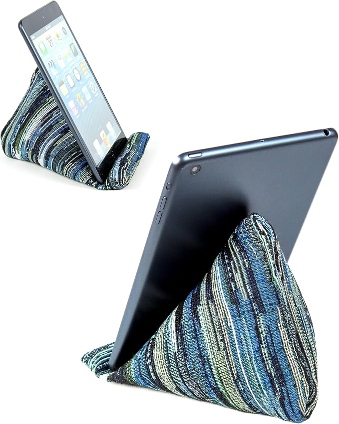 Handmade Phone Pillow Holder - The Wedge Mobile Device Stand - Fabric Phone Stand for All iPhones All Smartphones! 7 x 6.1 x 5.5 Inches (ABC)