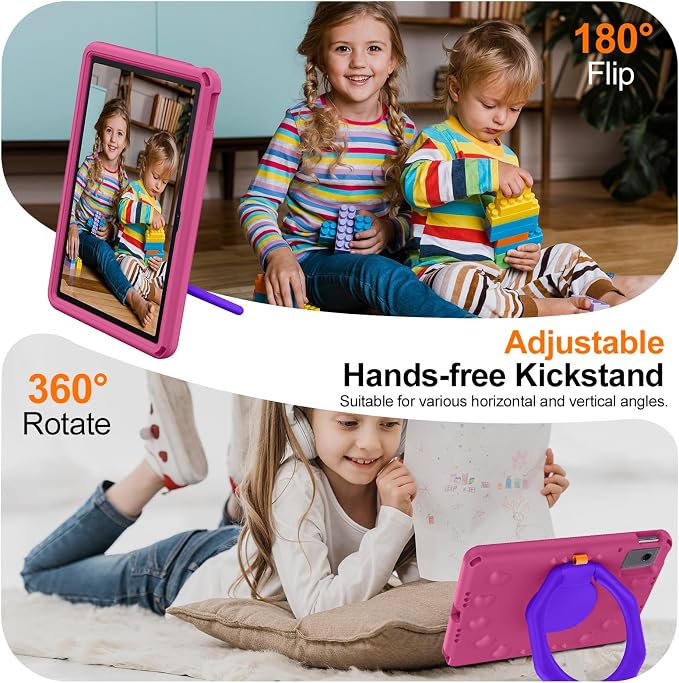 for Lenovo Idea Tab Plus Case 12.1 2025 with 360° Rotating Stand Handle and Pencil Holder New EVA Shockproof Cover for Kids Adults Home School Office Outdoor Black