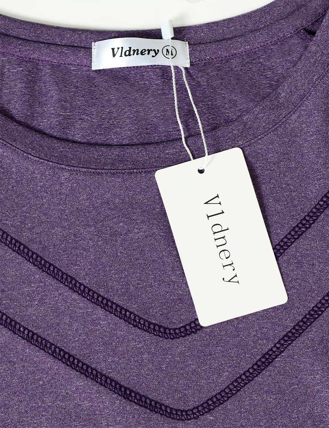 Vldnery Women Quick-Dry Line Decor Front Yoga Workout Shirts Athletic Gym Loose Fit Tops 2026 (1# Purple X-Large)