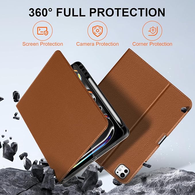 iPad Pro 11 Inch Case Black | 4th/3rd/2nd/1st Gen (2022-2018) Folio Cover Multi-Angle Stand Apple Pencil Holder Auto Sleep/Wake