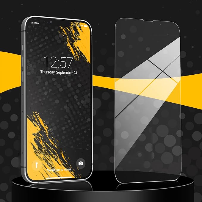 magglass [2 Pack with Applicator for iPhone 14 PRO MAX Screen Protector Scratchproof Tempered Glass (Full-coverage Case Compatible)