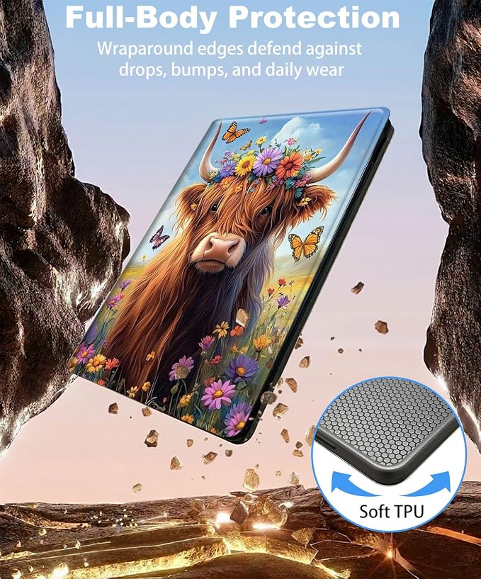 for iPad 11th Generation (A16 2025) 11 / iPad 10th Gen 10.9 2022 Case 360° Rotating PU Leather Stand Cover with Auto Sleep/Wake Shockproof TPU Backl Raccoon Perched