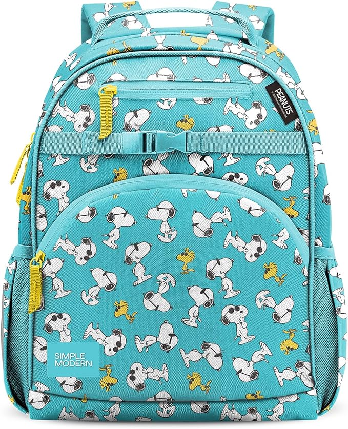 Simple Modern Large Peanuts Kids Backpack for School Girls and Boys | Elementary Backpack for Teen | Fletcher Collection | Kids - 16" tall | Snoopy & Woodstock
