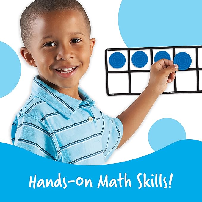 Learning Resources Giant Magnetic Ten Frame Set - Math Manipulatives, Teacher Supplies, Back to School, Ages 5+