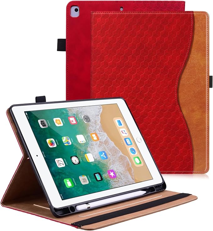 Case for iPad 9th 8th 7th Generation (2021/2020/2019) 10.2 InchiPad Air 3rd Generation PU Leather Cover Multi-Angle Viewing Stand with Card Pocket for ipad 9th Generation CaseBlack