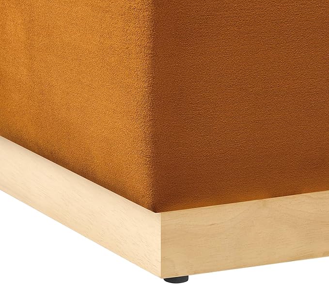 Modway 17" Square Performance Velvet Upholstered Upholstered Ottoman