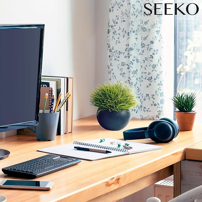 SEEKO Succulents Small Fake Plants (Grass, 2 Pack) - Realistic Artificial Plants Indoor for Shelf, Bathroom, Desk, Office and Bathroom Decor